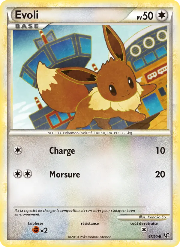 047/090 - Evoli — Carte Pokémon Indomptable 47/90