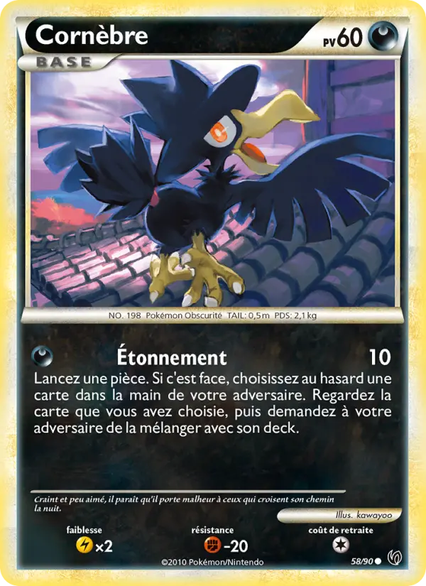 058/090 - Cornebre — Carte Pokémon Indomptable 58/90