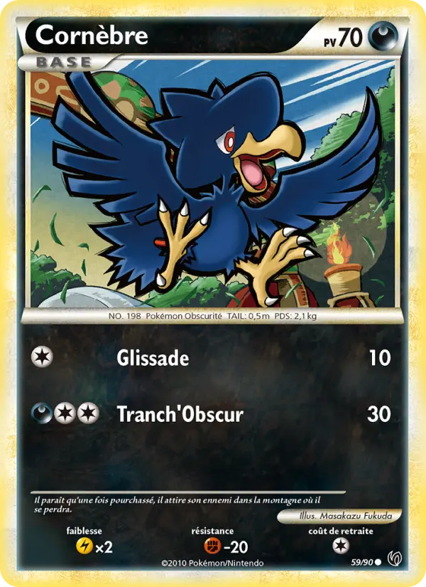 Cornebre — Carte Pokémon 59 Indomptable