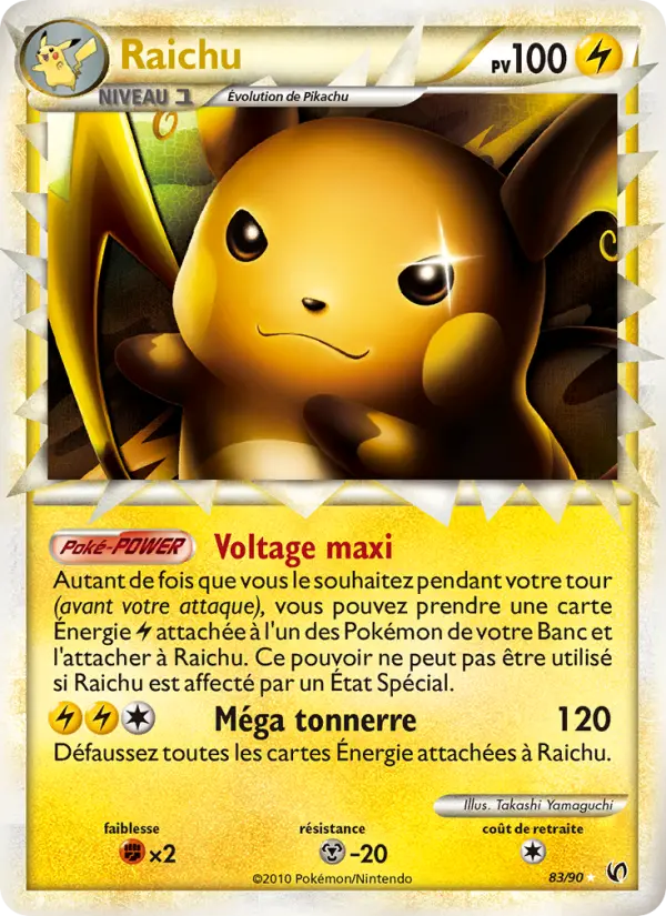 083/090 - Raichu — Carte Pokémon Indomptable 83/90