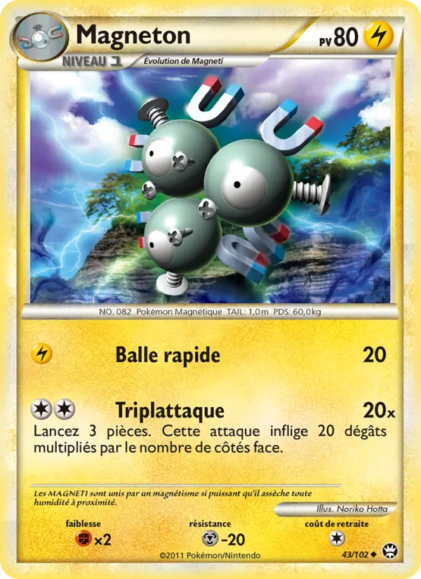 043/102 - Magneton — Carte Pokémon Triomphant 43/102