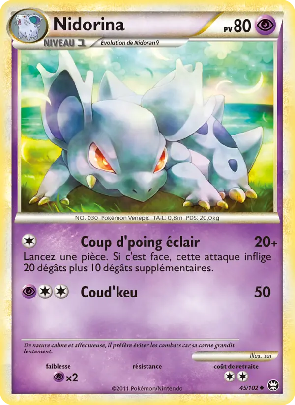 Nidorina — Carte Pokémon 45 Triomphant