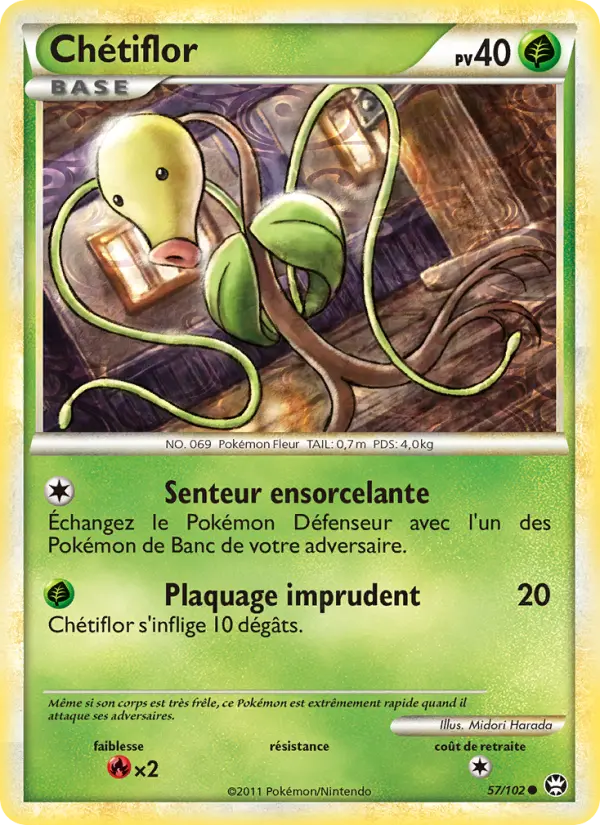 Chétiflor — Carte Pokémon 57 Triomphant