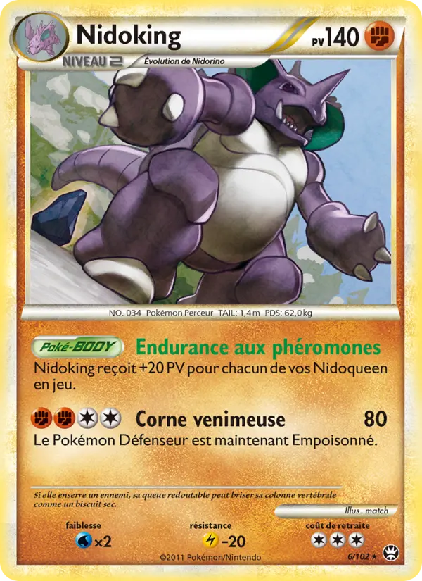 Nidoking — Carte Pokémon 6 Triomphant