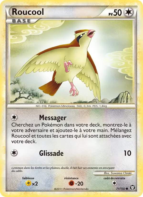 Roucool — Carte Pokémon 71 Triomphant
