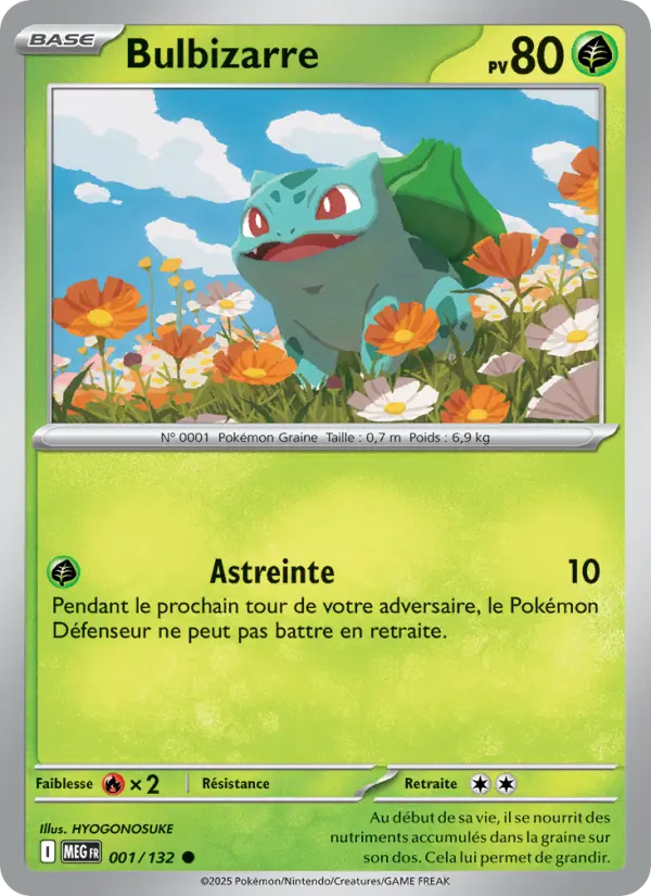 001/132 - Bulbizarre — Carte Pokémon Méga-Évolution 001/132