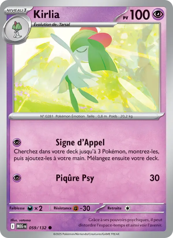 059/132 - Kirlia — Carte Pokémon Méga-Évolution 059/132