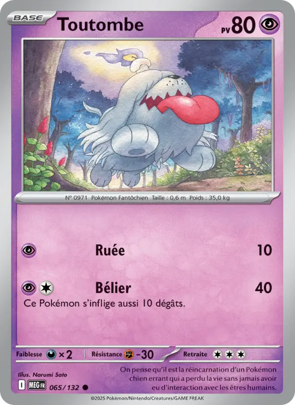 065/132 - Toutombe — Carte Pokémon Méga-Évolution 065/132