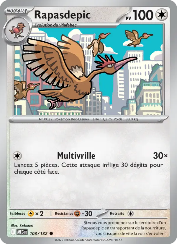 103/132 - Rapasdepic — Carte Pokémon Méga-Évolution 103/132