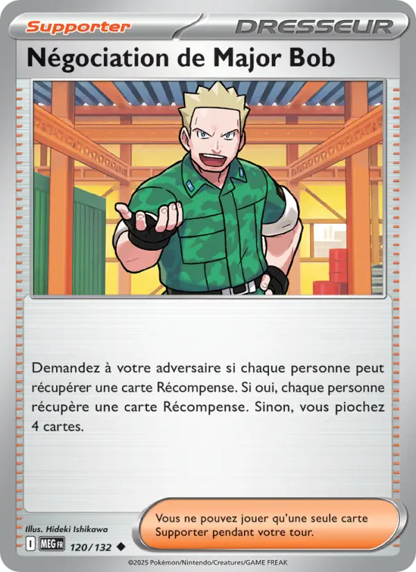 120/132 - Négociation de Major Bob — Carte Pokémon Méga-Évolution 120/132