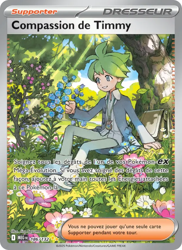 186/132 - Compassion de Timmy — Carte Pokémon Méga-Évolution 186/132