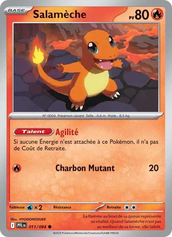 011/094 - Salamèche — Carte Pokémon Flammes Fantasmagoriques 011/94