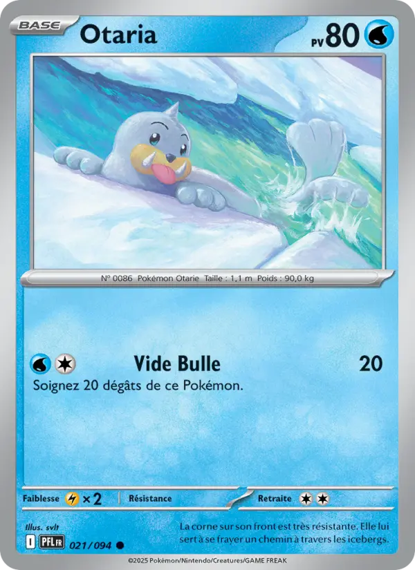 021/094 - Otaria — Carte Pokémon Flammes Fantasmagoriques 021/94