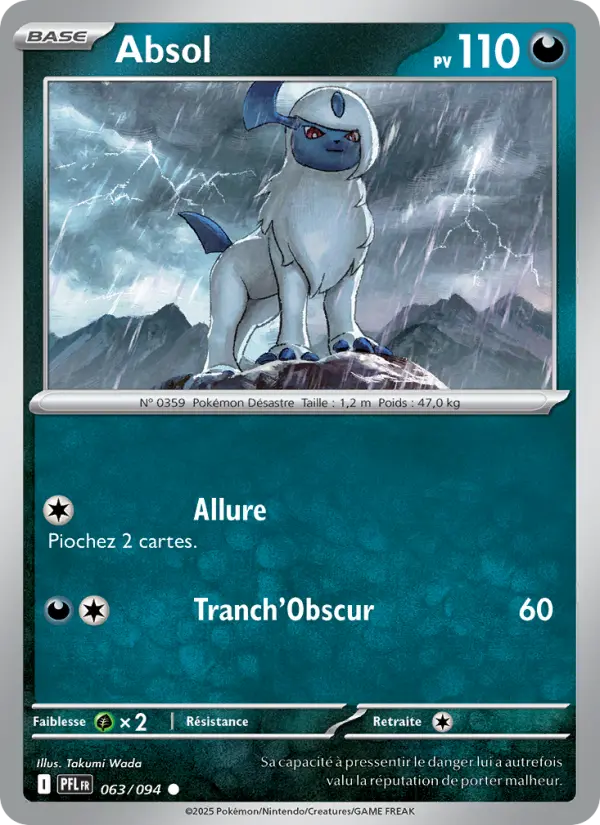 063/094 - Absol — Carte Pokémon Flammes Fantasmagoriques 063/94