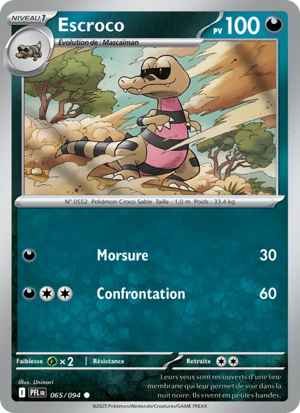 065/094 - Escroco — Carte Pokémon Flammes Fantasmagoriques 065/94