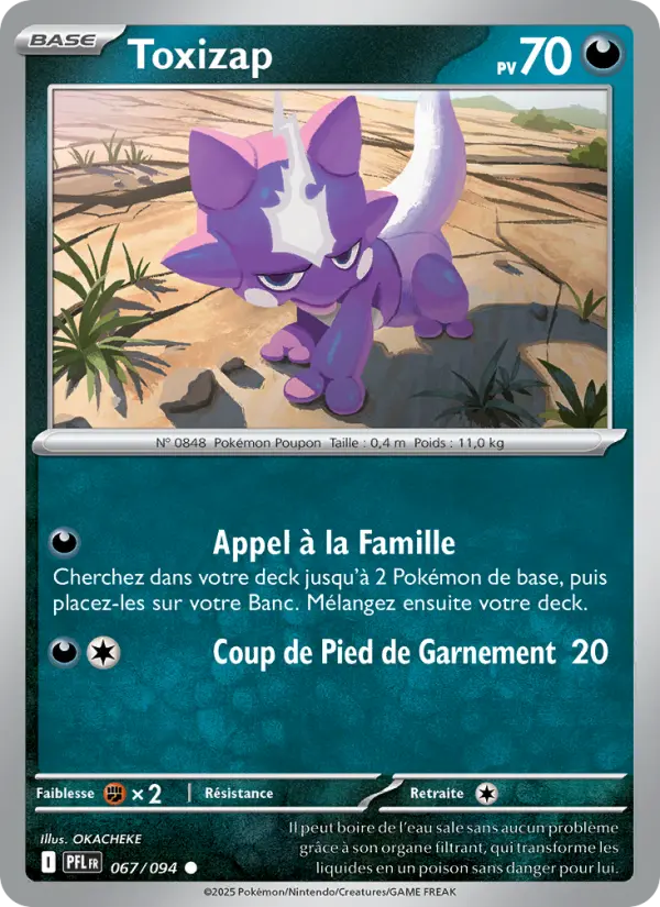 067/094 - Toxizap — Carte Pokémon Flammes Fantasmagoriques 067/94