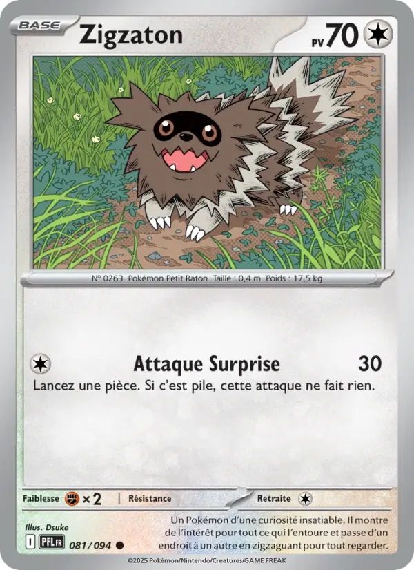081/094 - Zigzaton — Carte Pokémon Flammes Fantasmagoriques 081/94