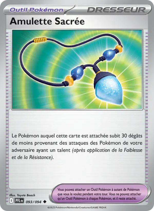 093/094 - Amulette Sacrée — Carte Pokémon Flammes Fantasmagoriques 093/94