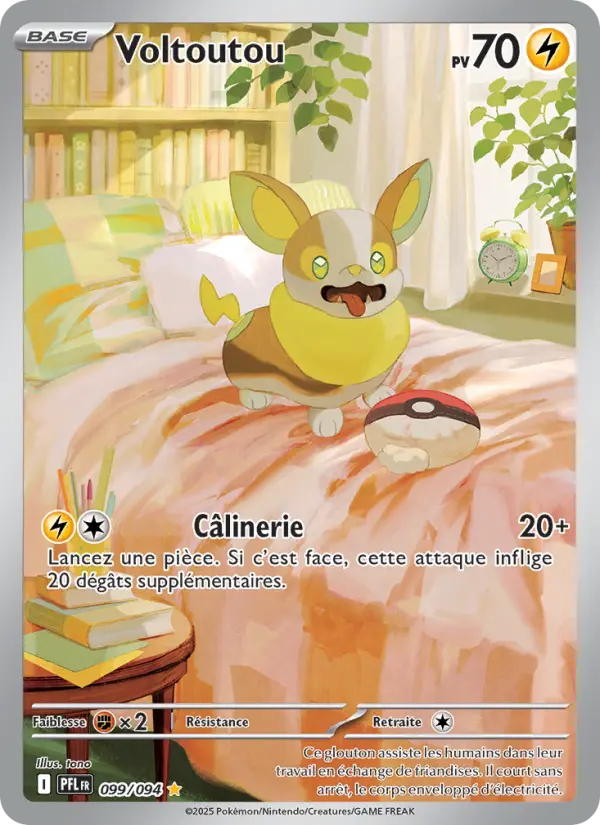 Voltoutou — Carte Pokémon 099 Flammes Fantasmagoriques