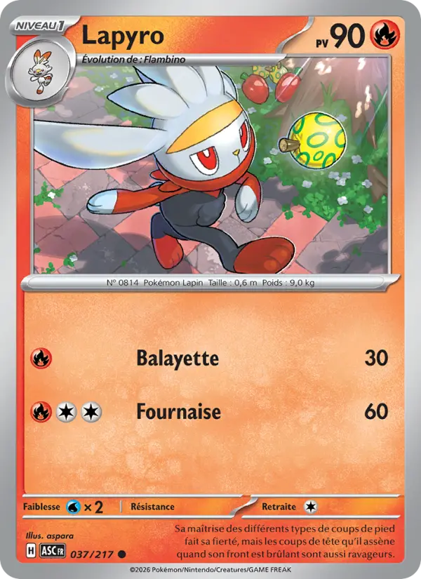 Lapyro — Carte Pokémon 037 Héros Transcendants
