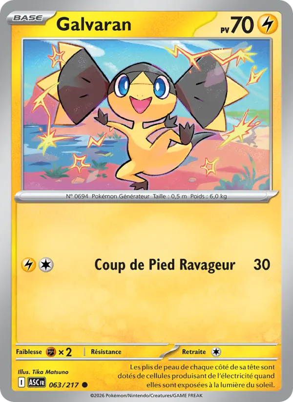 063/217 - Galvaran — Carte Pokémon Héros Transcendants 063/217