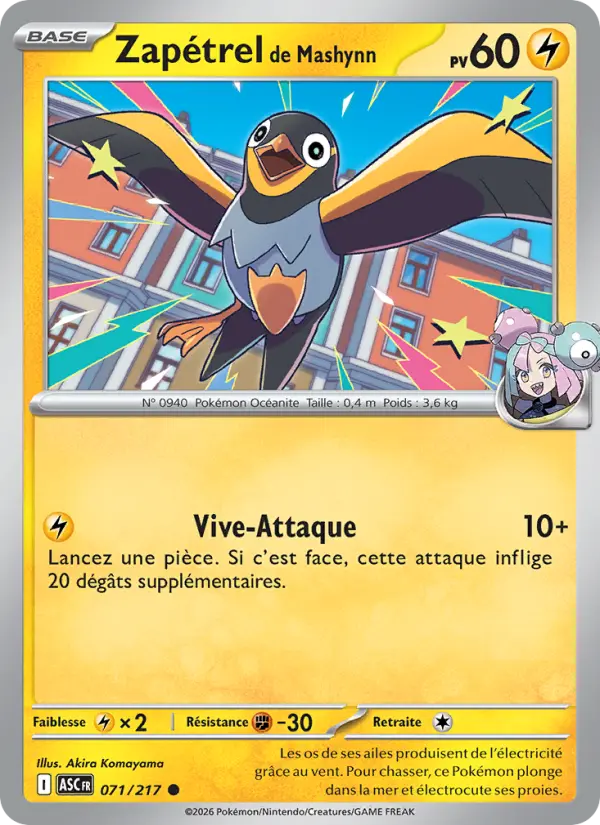 Zapétrel de Mashynn — Carte Pokémon 071 Héros Transcendants