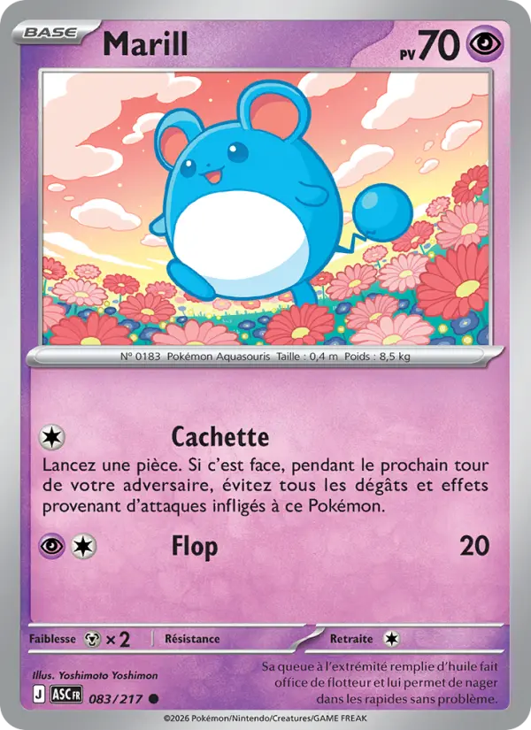 083/217 - Marill — Carte Pokémon Héros Transcendants 083/217