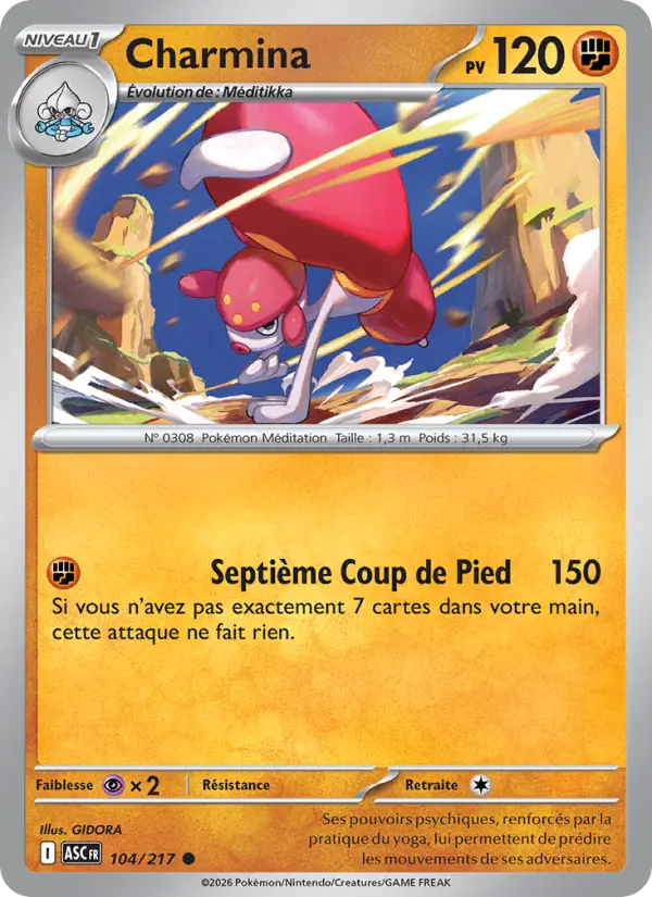 Charmina — Carte Pokémon 104 Héros Transcendants