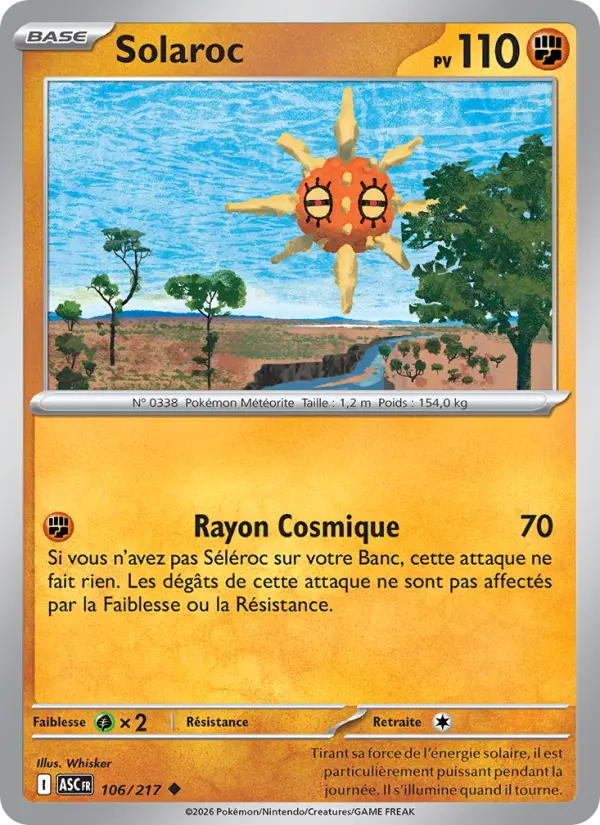 106/217 - Solaroc — Carte Pokémon Héros Transcendants 106/217