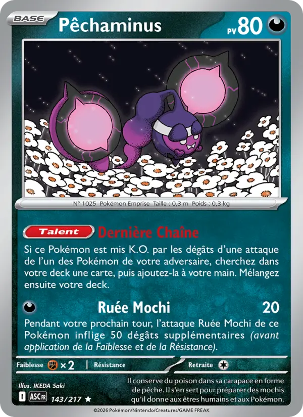 143/217 - Pêchaminus — Carte Pokémon Héros Transcendants 143/217