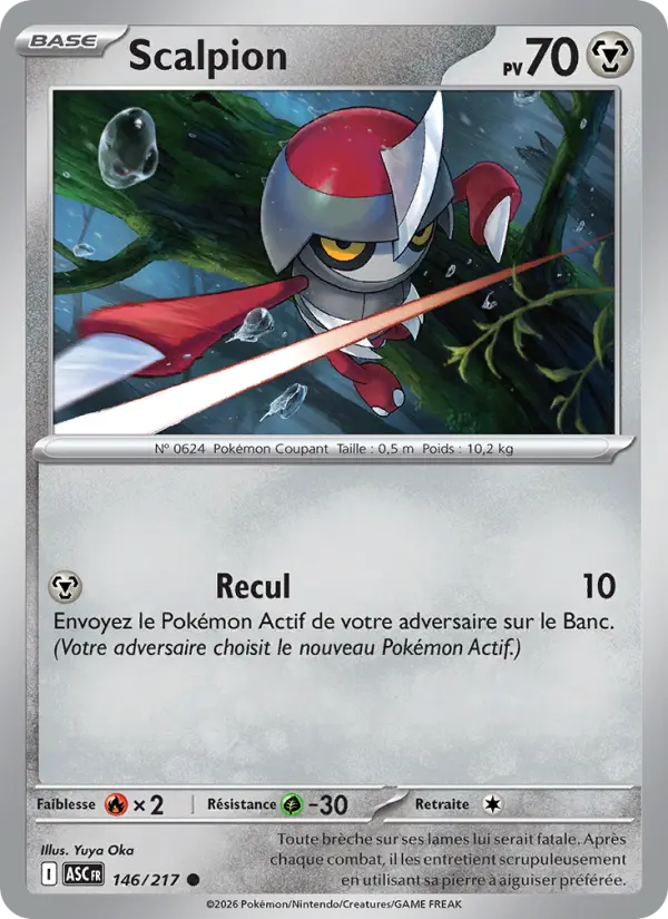 146/217 - Scalpion — Carte Pokémon Héros Transcendants 146/217
