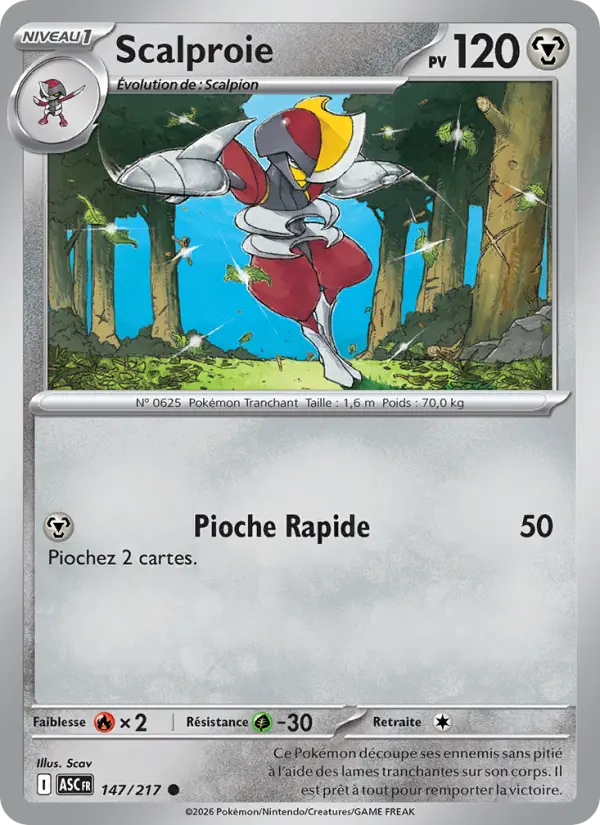 147/217 - Scalproie — Carte Pokémon Héros Transcendants 147/217