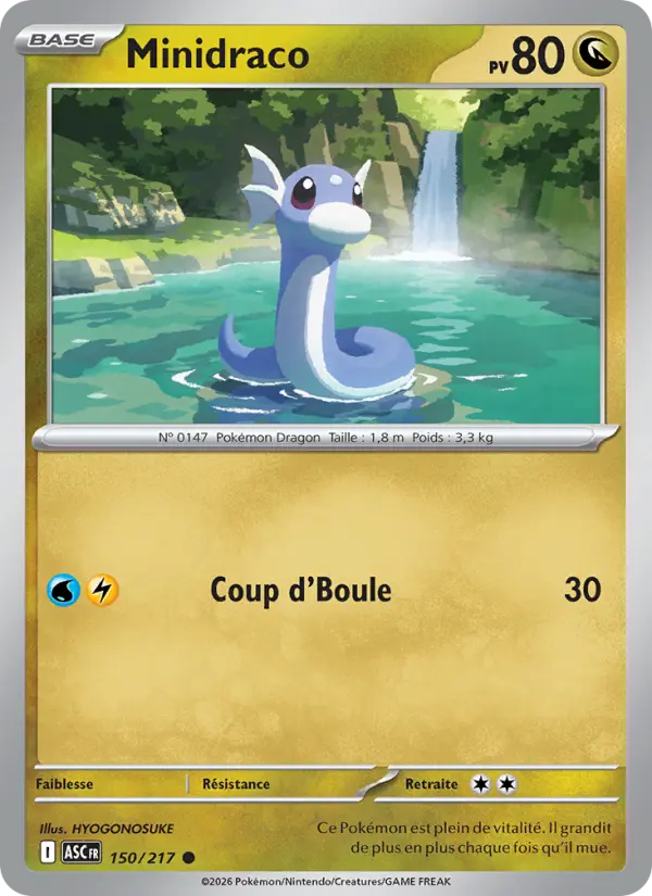 150/217 - Minidraco — Carte Pokémon Héros Transcendants 150/217