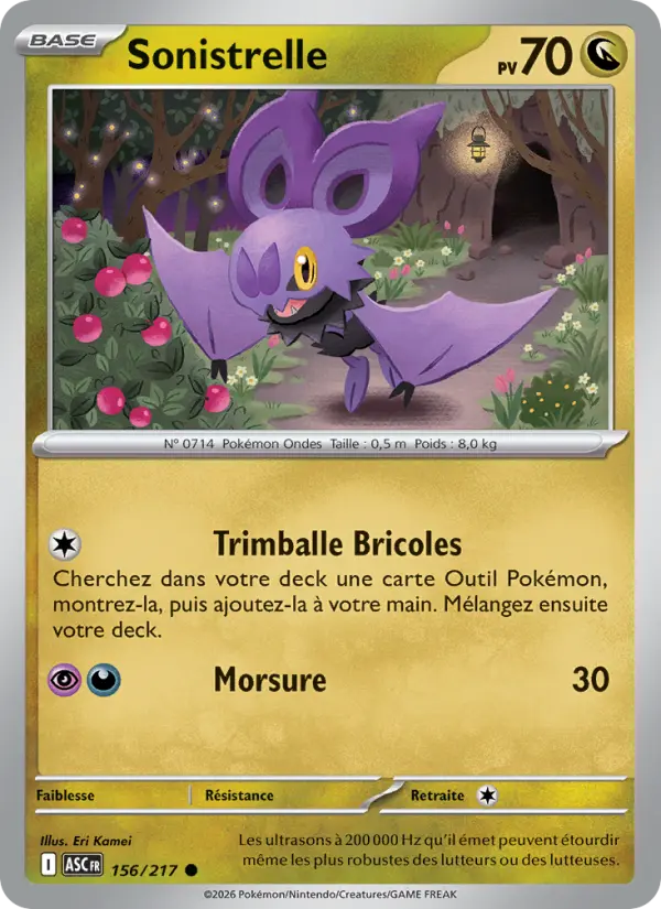 Sonistrelle — Carte Pokémon 156 Héros Transcendants