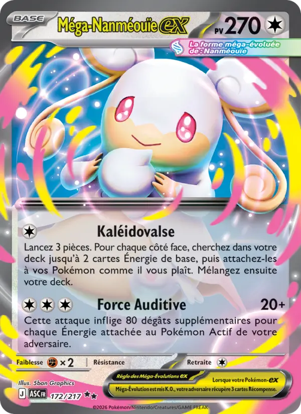 Méga-Nanméouïe-ex — Carte Pokémon 172 Héros Transcendants