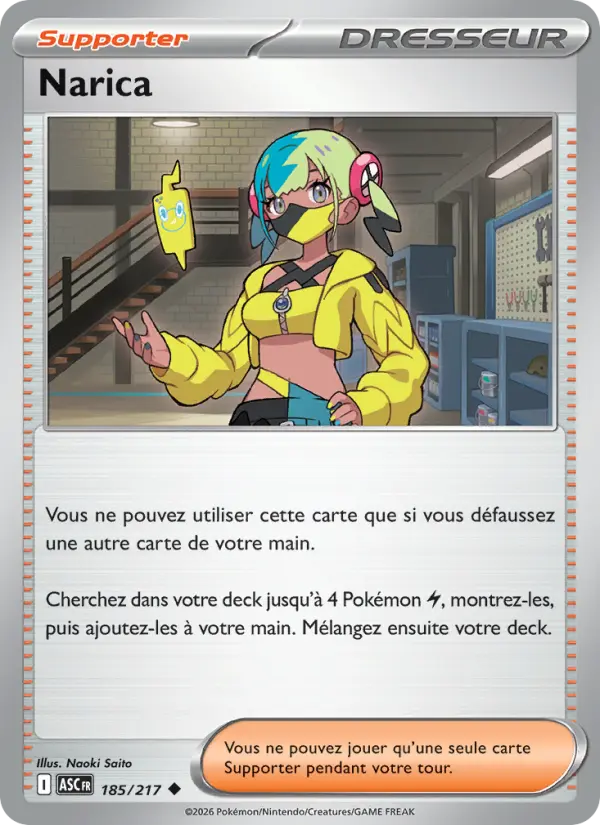 185/217 - Narica — Carte Pokémon Héros Transcendants 185/217