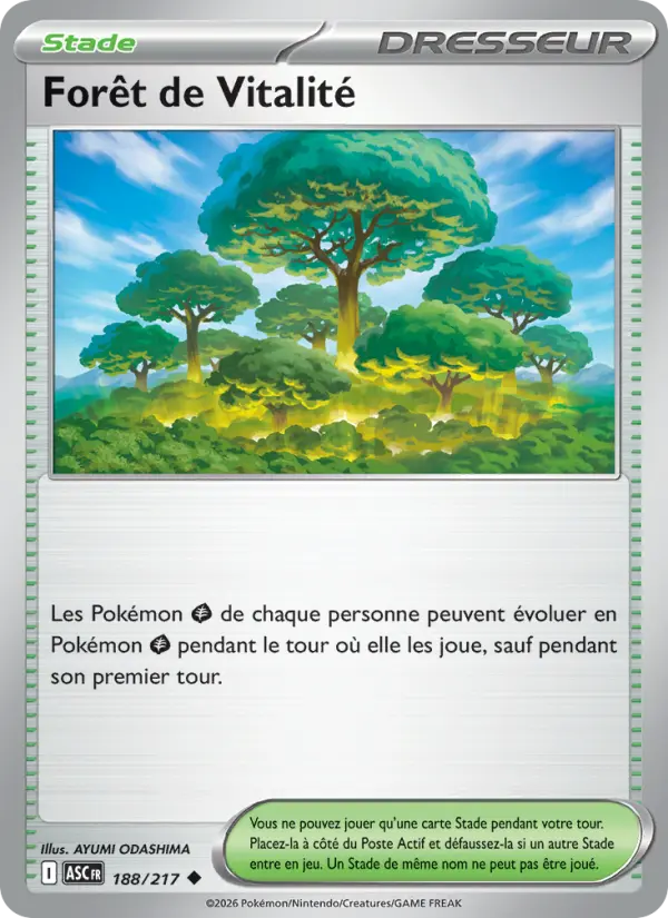 188/217 - Forêt de Vitalité — Carte Pokémon Héros Transcendants 188/217