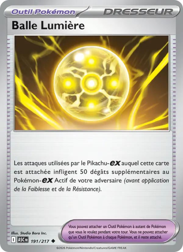 191/217 - Balle Lumière — Carte Pokémon Héros Transcendants 191/217