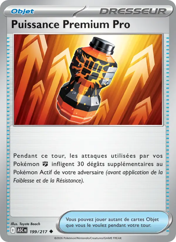 199/217 - Puissance Premium Pro — Carte Pokémon Héros Transcendants 199/217