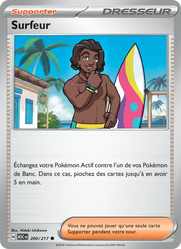 200/217 - Surfeur — Carte Pokémon Héros Transcendants 200/217