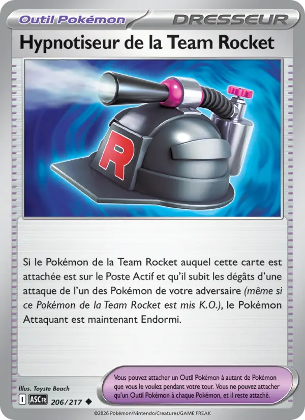 206/217 - Hypnotiseur de la Team Rocket — Carte Pokémon Héros Transcendants 206/217