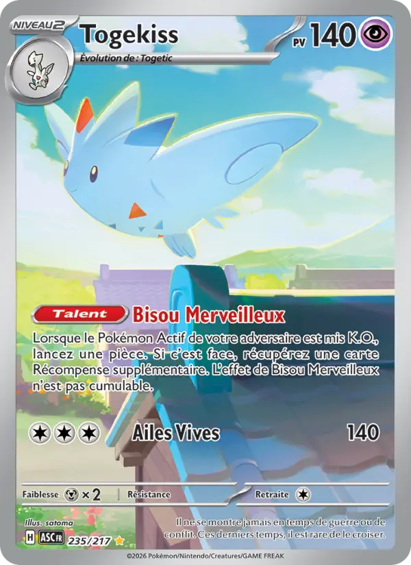 235/217 - Togekiss — Carte Pokémon Héros Transcendants 235/217
