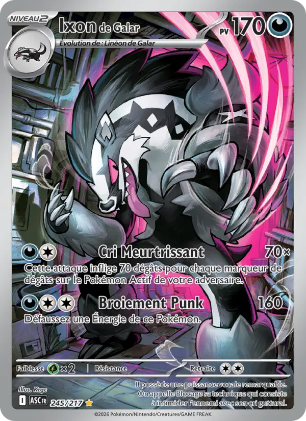 Ixon de Galar — Carte Pokémon 245 Héros Transcendants
