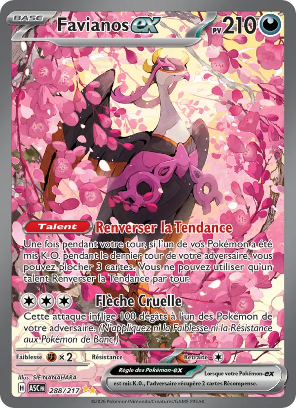 Favianos-ex — Carte Pokémon 288 Héros Transcendants