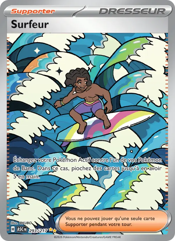 293/217 - Surfeur — Carte Pokémon Héros Transcendants 293/217