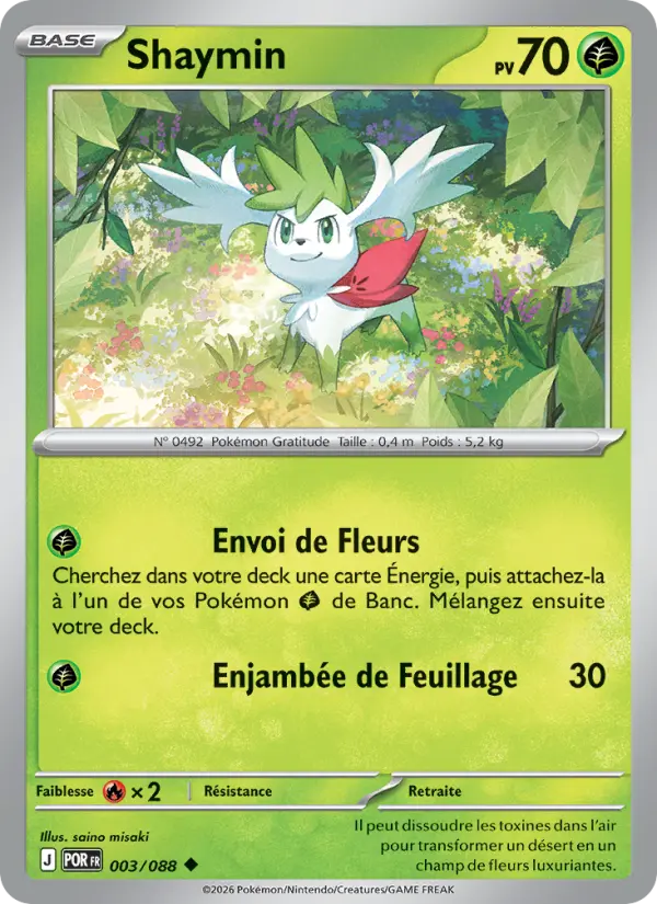 003/088 - Shaymin — Carte Pokémon Équilibre Parfait 003/88