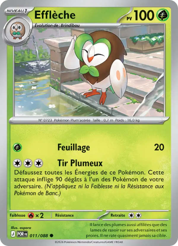 011/088 - Efflèche — Carte Pokémon Équilibre Parfait 011/88
