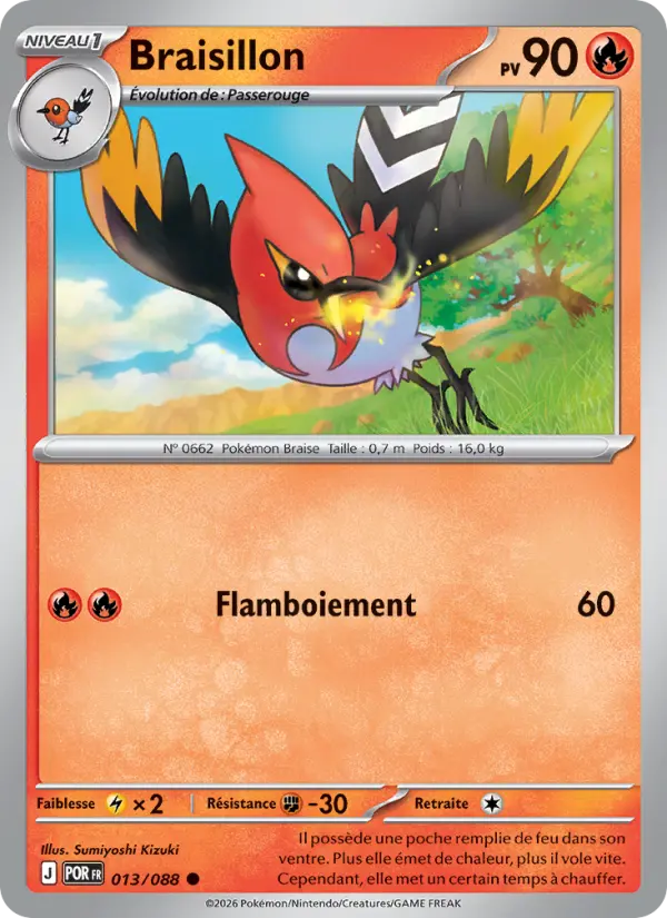 013/088 - Braisillon — Carte Pokémon Équilibre Parfait 013/88