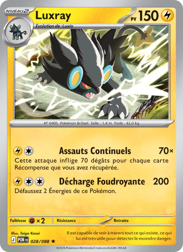 028/088 - Luxray — Carte Pokémon Équilibre Parfait 028/88