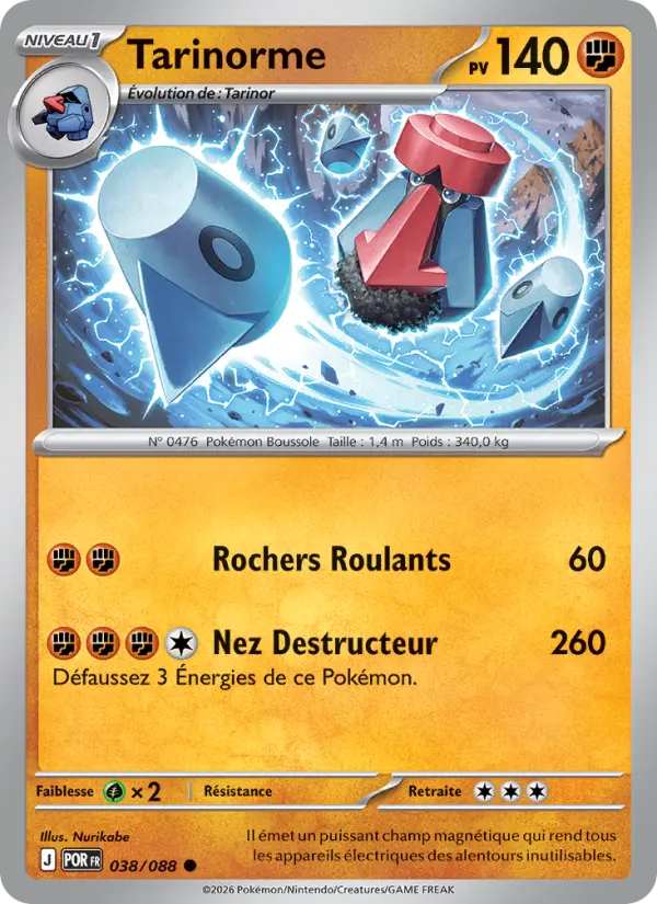038/088 - Tarinorme — Carte Pokémon Équilibre Parfait 038/88